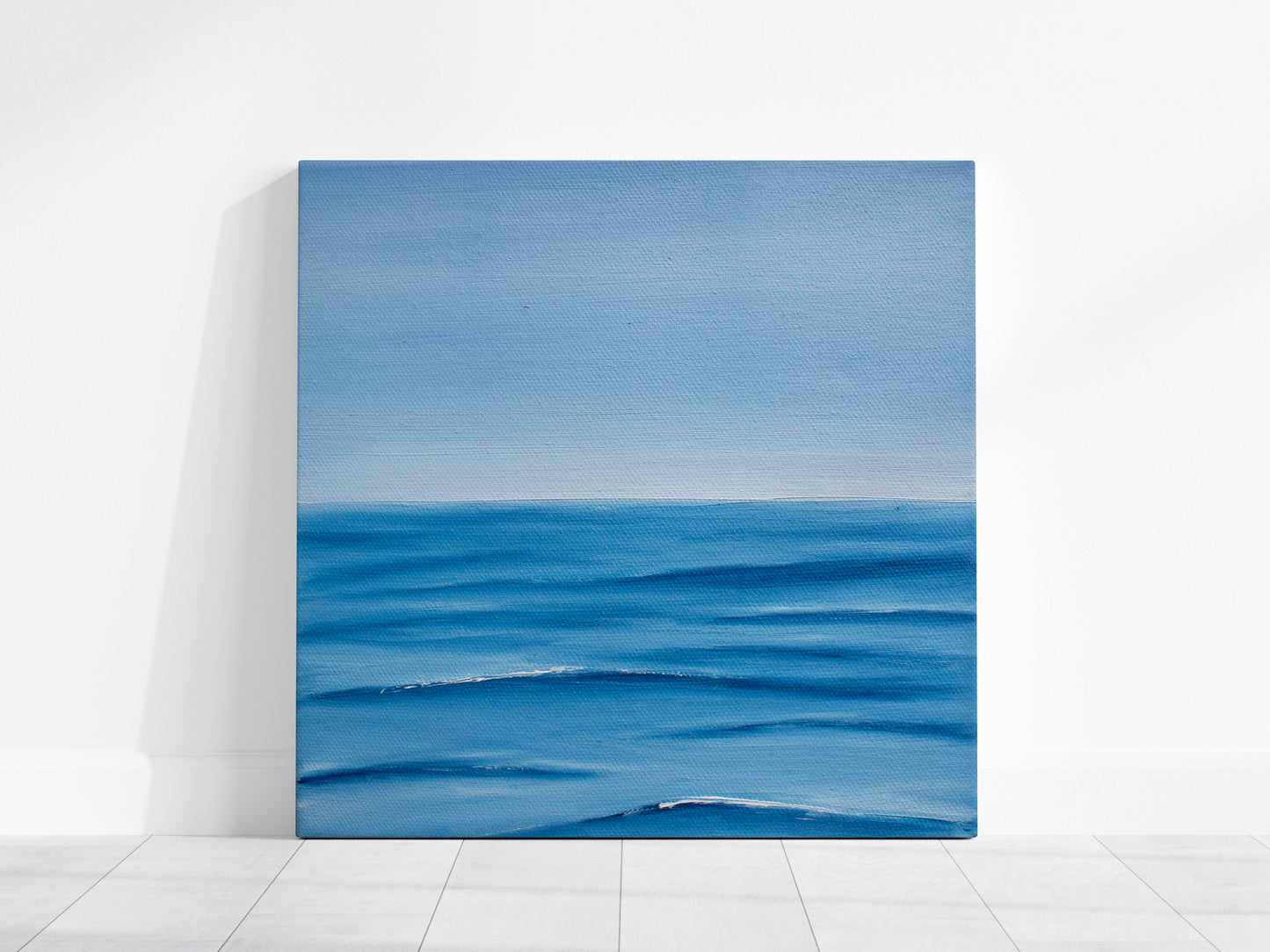 Ripples Original Oil Seascape Framed Canvas Wall Art