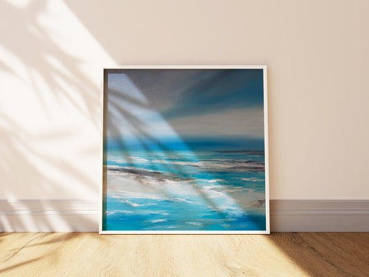 Fervour Original Oil Seascape Framed Canvas Wall Art