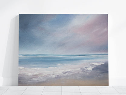 Hidden Depths Original Oil Seascape Framed Canvas Wall Art