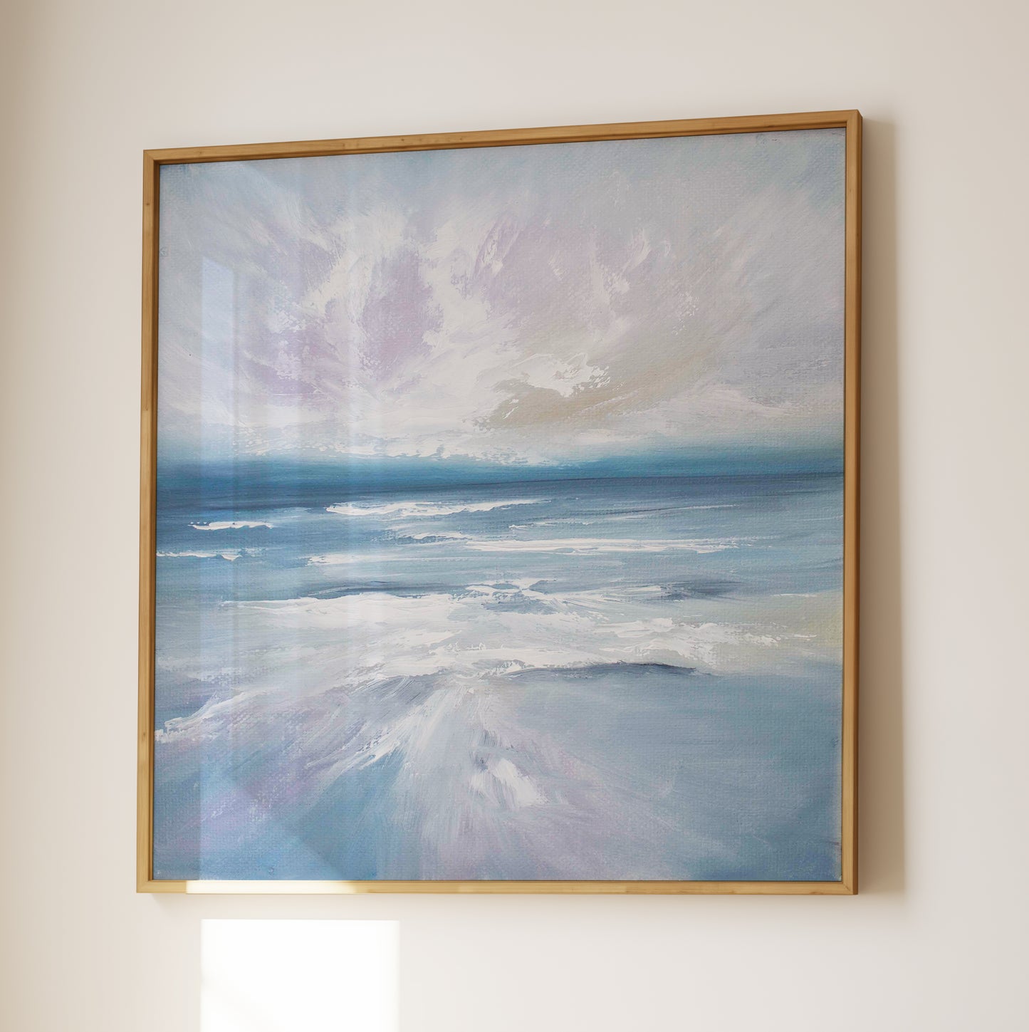 Reflection Original Oil Seascape Framed Canvas Wall Art