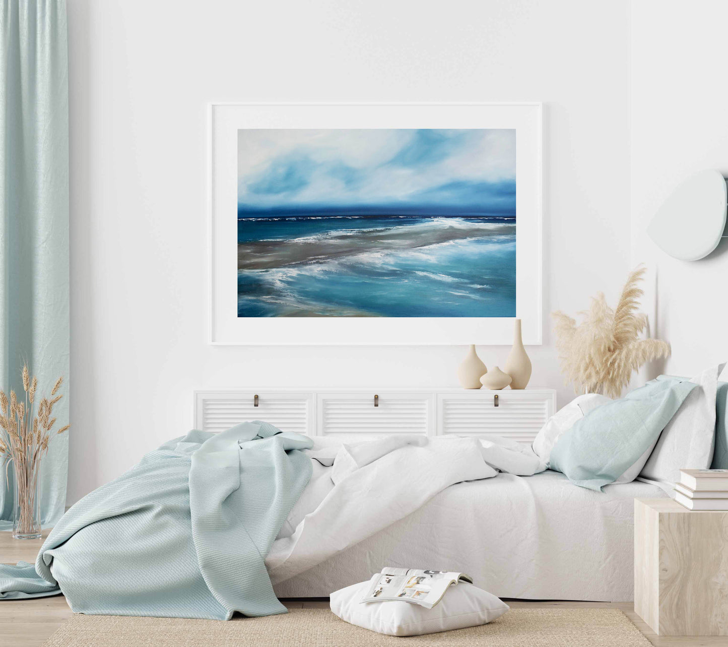 What Lies Beneath Original Oil Seascape Framed Canvas Wall Art