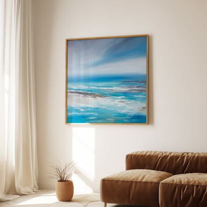 Fervour Original Oil Seascape Framed Canvas Wall Art