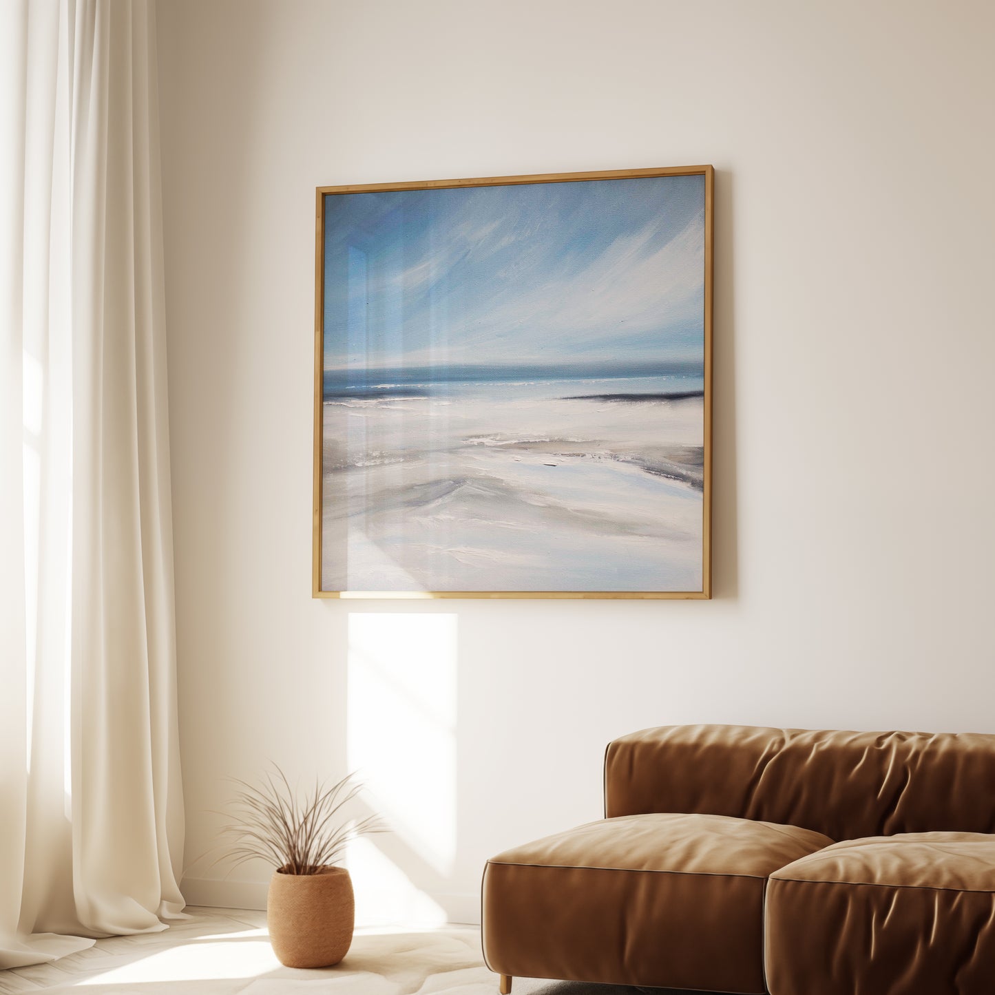 Solace Original Oil Seascape Framed Canvas Wall Art