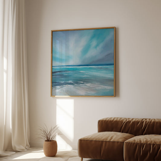 Guidance Original Oil Seascape Framed Canvas Wall Art