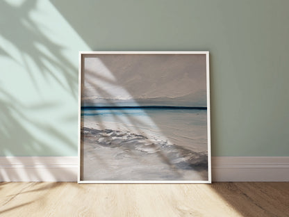 The Blue Beyond Original Oil Seascape Framed Canvas Wall Art