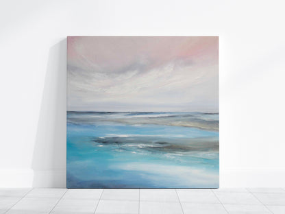 Be Still Original Oil Seascape Framed Canvas Wall Art