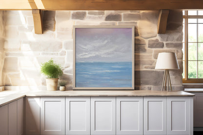 Dreaming Original Oil Seascape Framed Canvas Wall Art