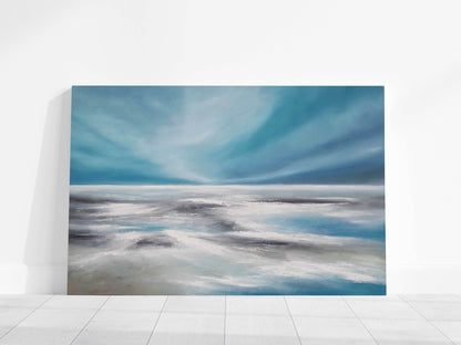 Ray of Light Original Oil Seascape Framed Canvas Wall Art