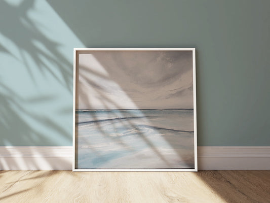 Turbulence Original Oil Seascape Framed Canvas Wall Art