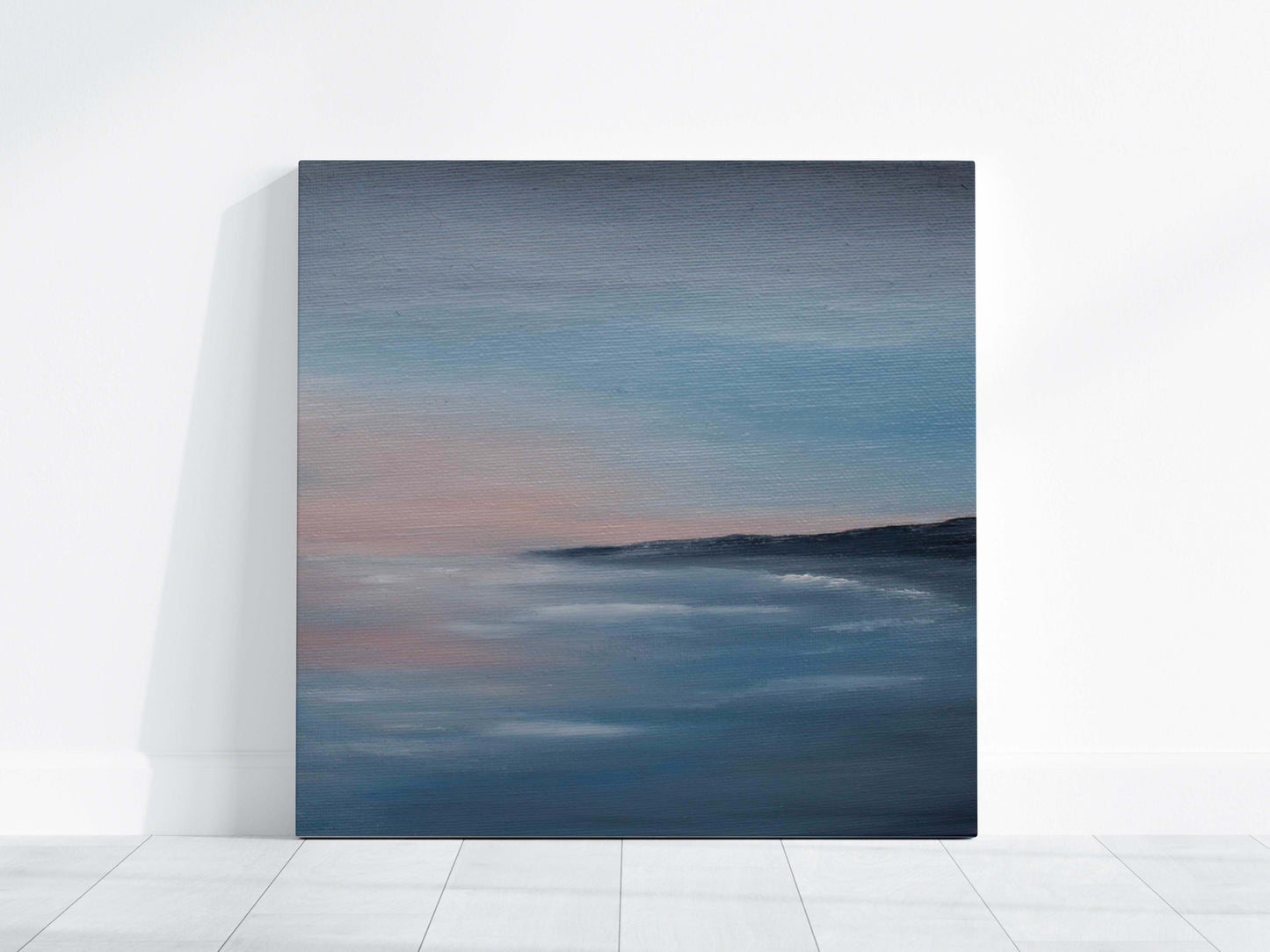 Evening Skies Oil Seascape Framed Canvas Wall Art