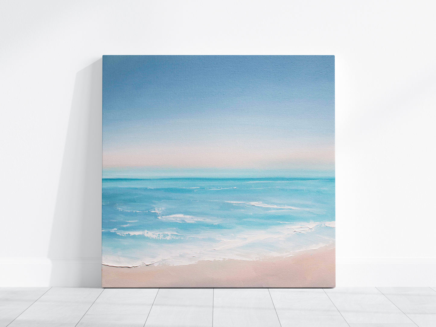 Summer Solstice Original Oil Seascape Framed Canvas Wall Art