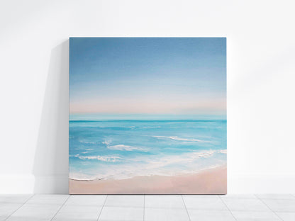 Summer Solstice Original Oil Seascape Framed Canvas Wall Art