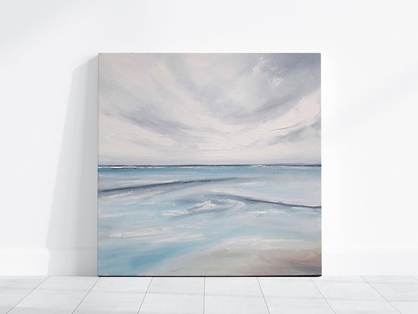 Turbulence Original Oil Seascape Framed Canvas Wall Art