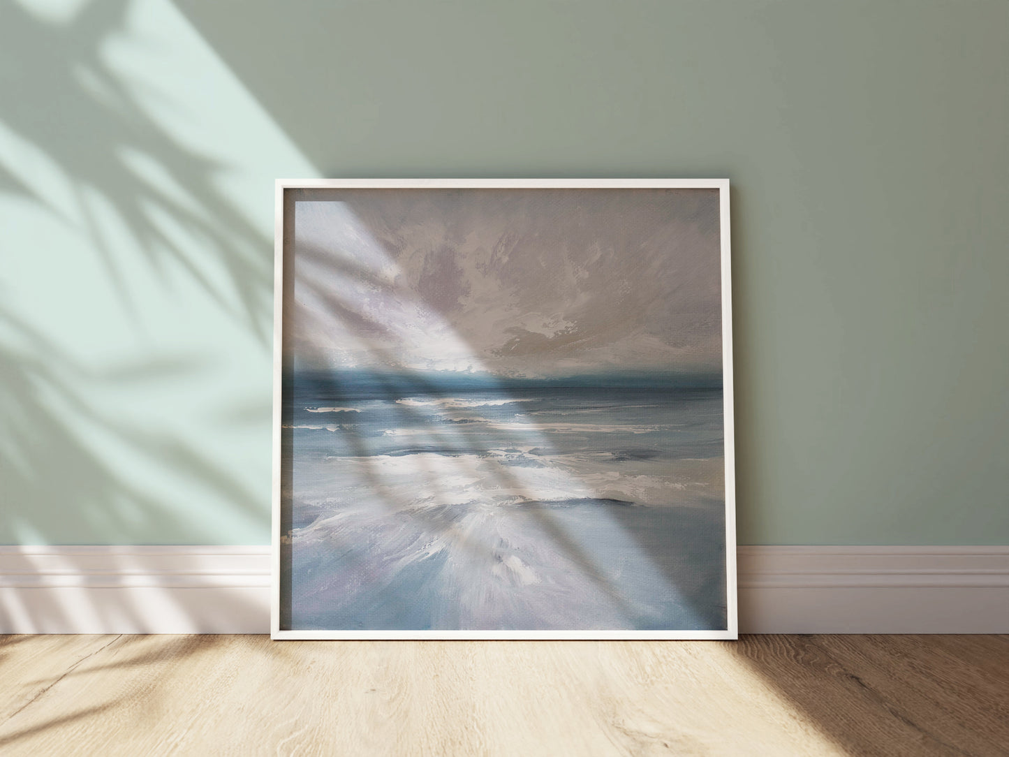 Reflection Original Oil Seascape Framed Canvas Wall Art