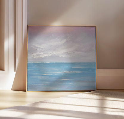 Dreaming Original Oil Seascape Framed Canvas Wall Art