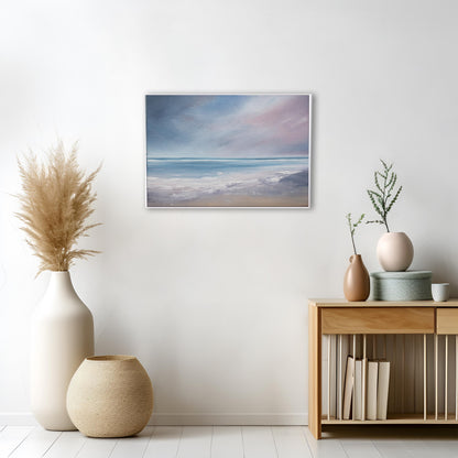 Hidden Depths Original Oil Seascape Framed Canvas Wall Art