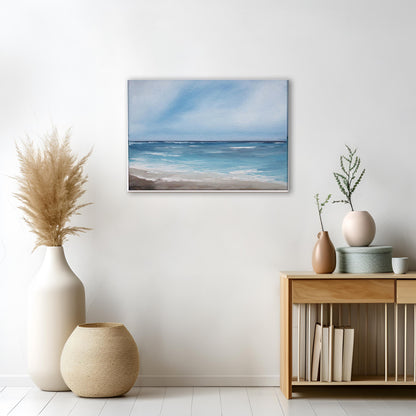 Eternal Life Original Oil Seascape Framed Canvas Wall Art