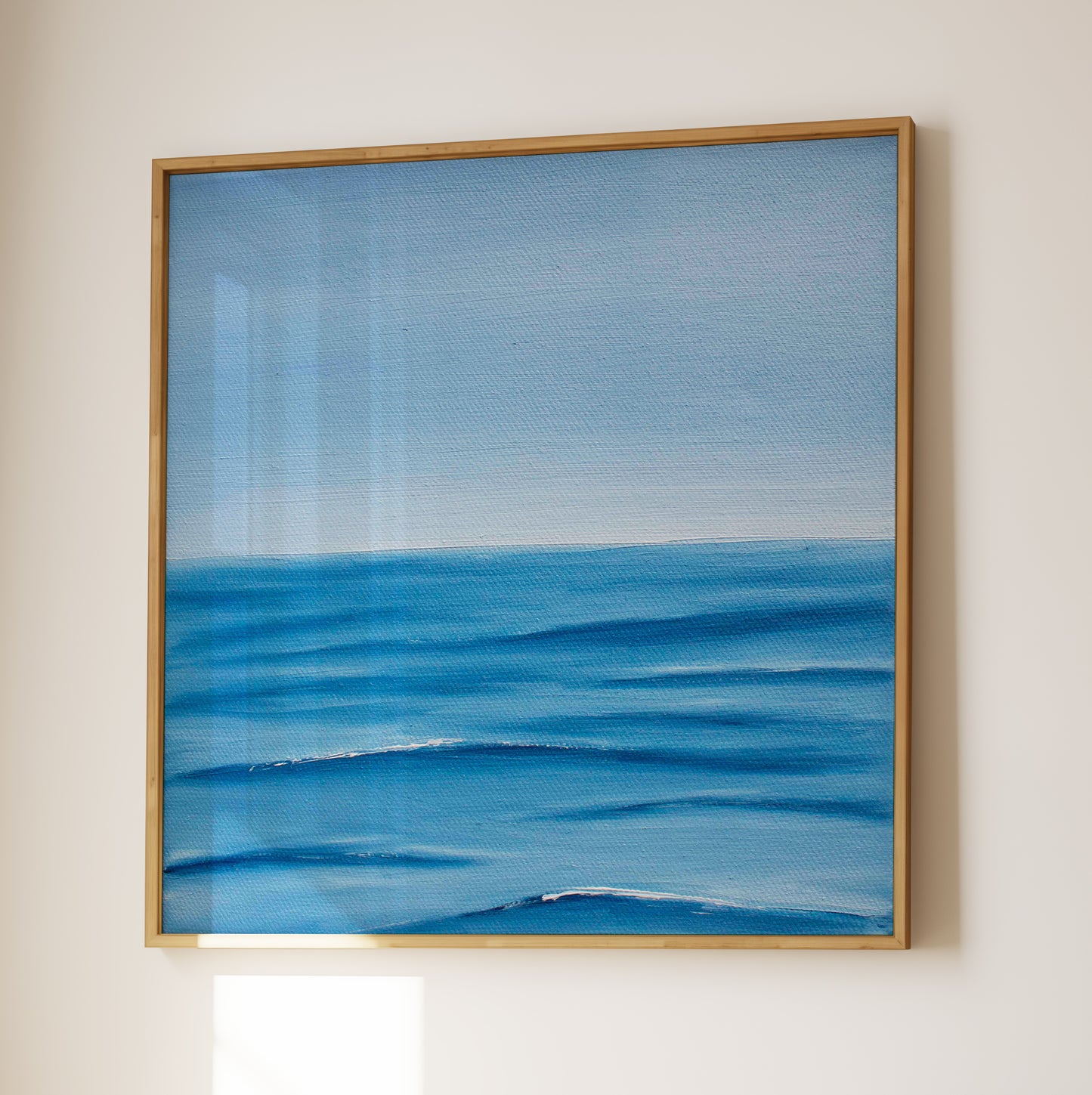 Ripples Original Oil Seascape Framed Canvas Wall Art