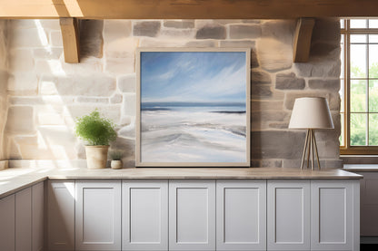 Solace Original Oil Seascape Framed Canvas Wall Art