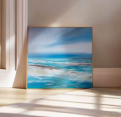 Fervour Original Oil Seascape Framed Canvas Wall Art