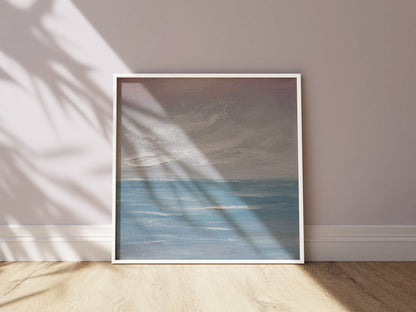 Dreaming Original Oil Seascape Framed Canvas Wall Art