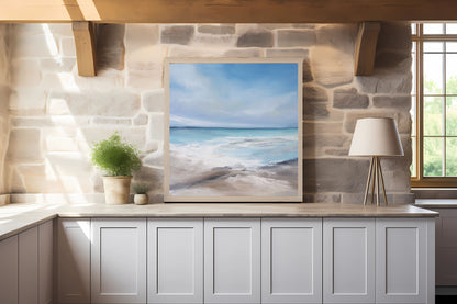 Connection Original Oil Seascape Framed Canvas Wall Art