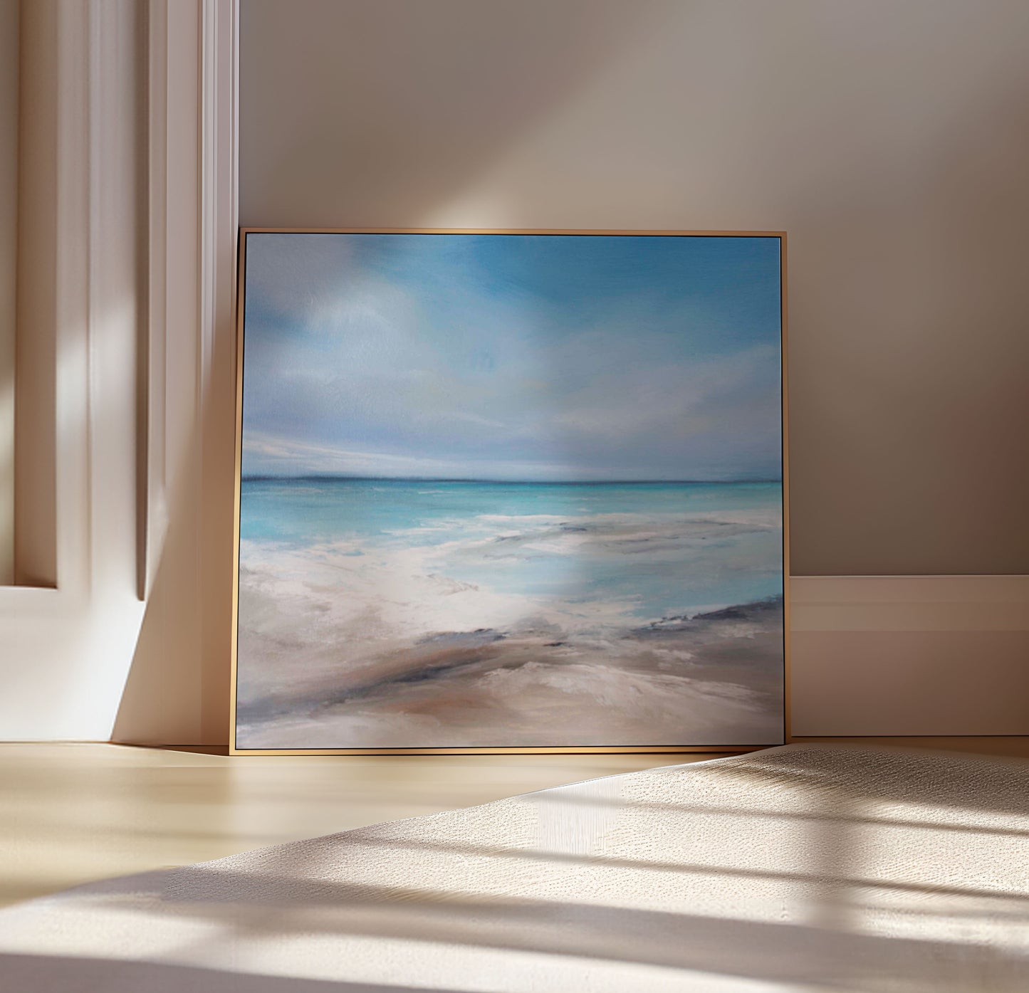 Connection Original Oil Seascape Framed Canvas Wall Art