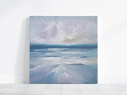 Reflection Original Oil Seascape Framed Canvas Wall Art