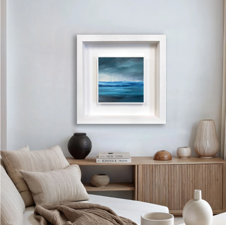 The Rains- Original Abstract Seascape Fine Art by Magda Malak