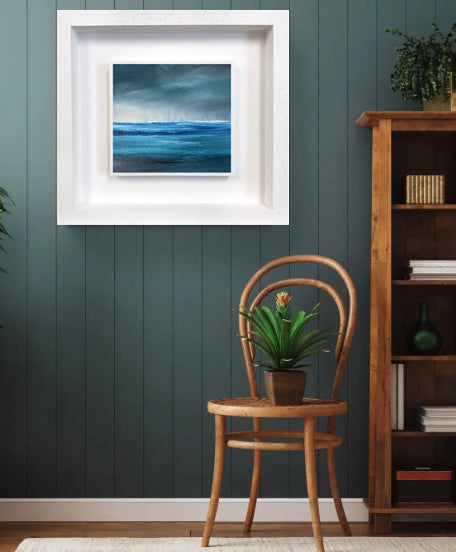 The Rains- Original Abstract Seascape Fine Art by Magda Malak