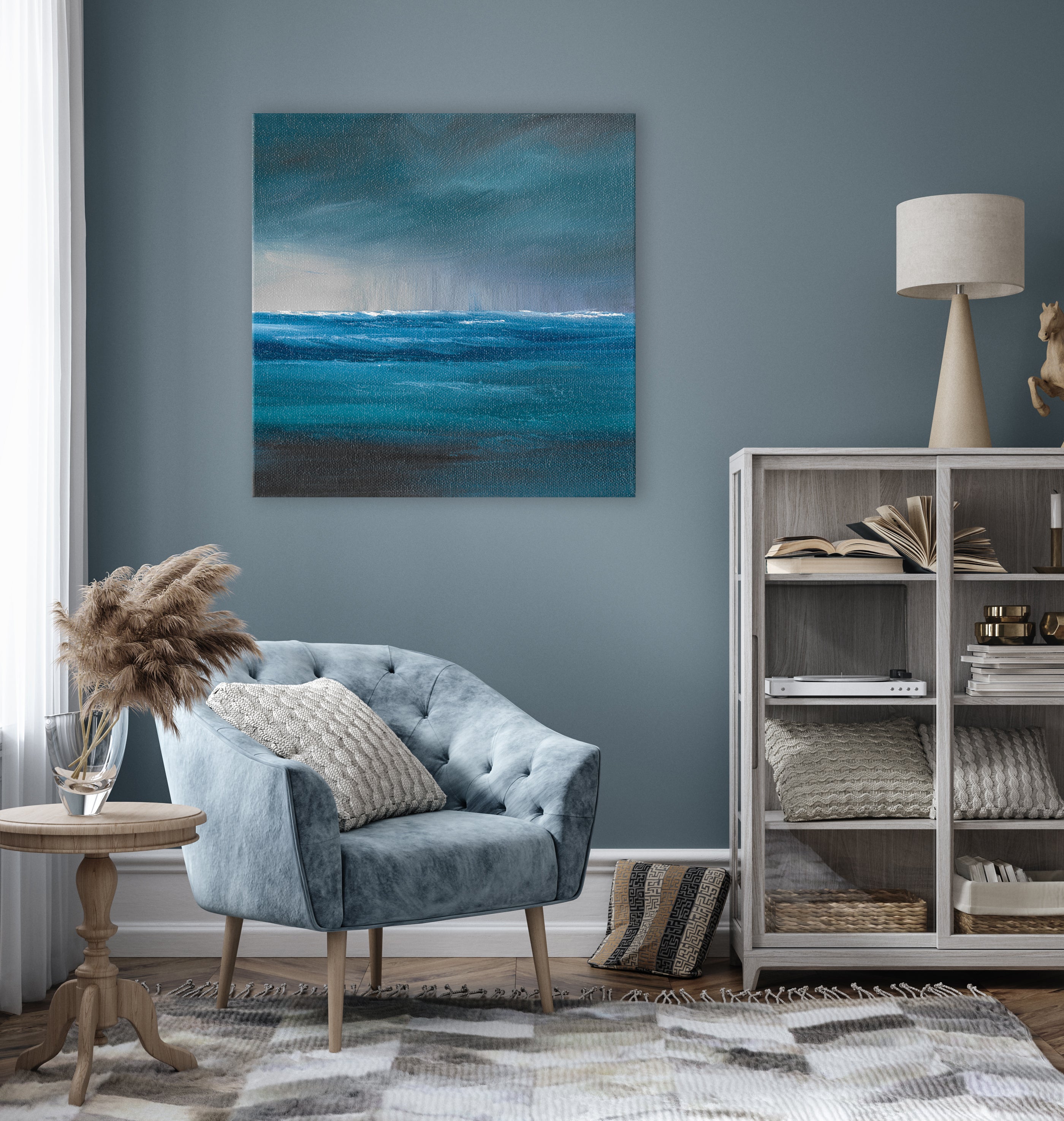 The Rains Fine Art Canvas Print - Magda Malak Art