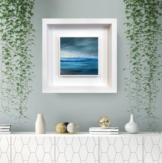 The Rains- Original Abstract Seascape Fine Art by Magda Malak