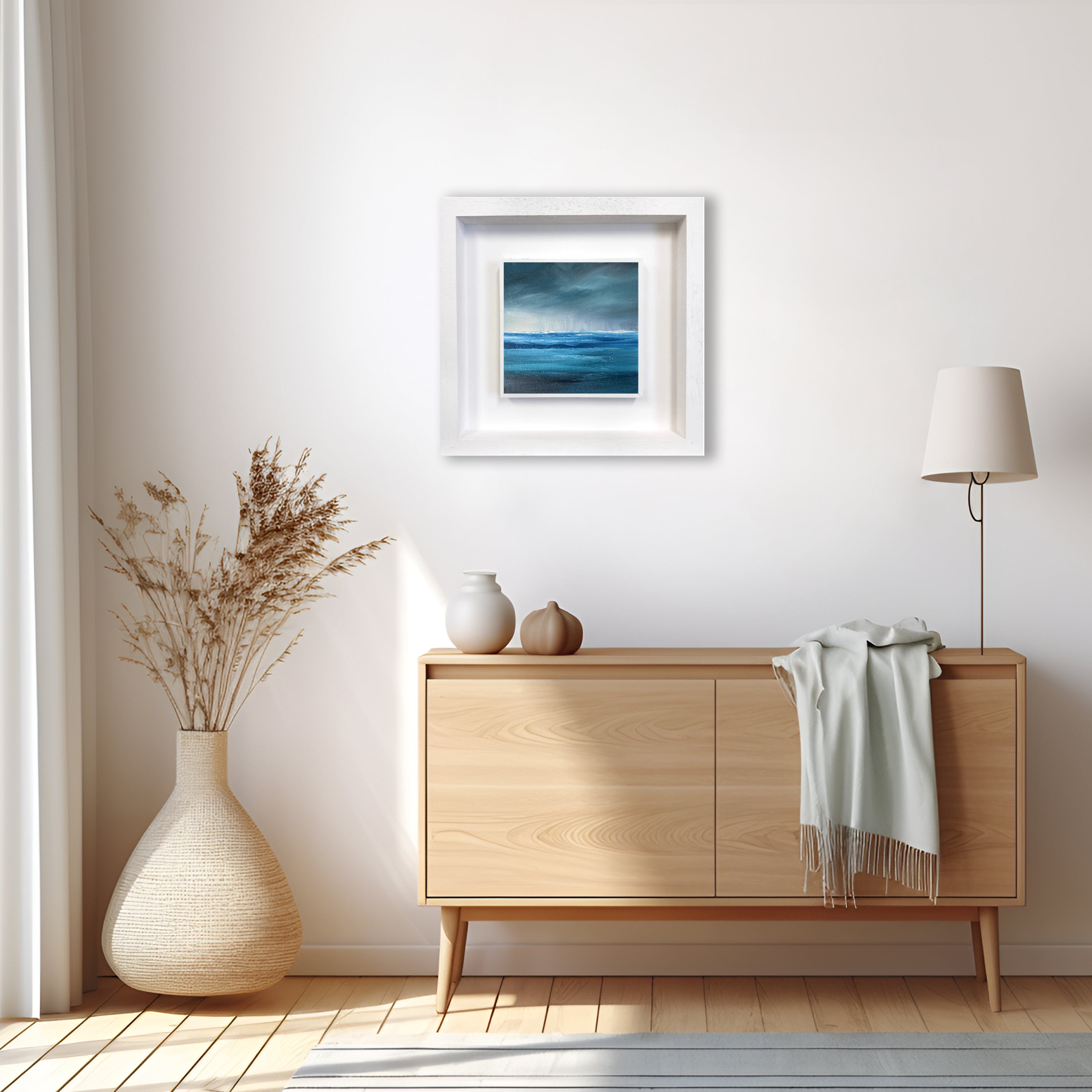 The Rains- Original Abstract Seascape Fine Art by Magda Malak