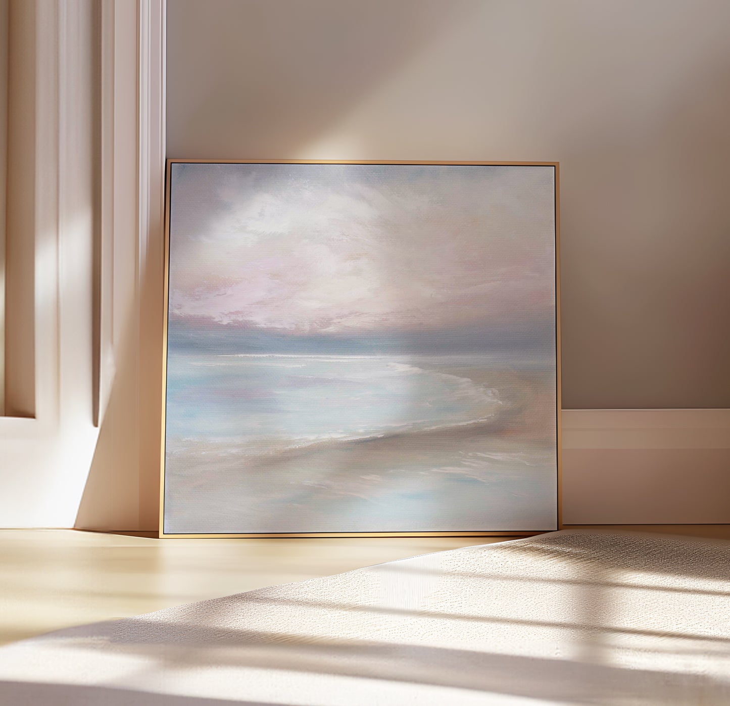 Bliss Original Oil Seascape Framed Canvas Wall Art