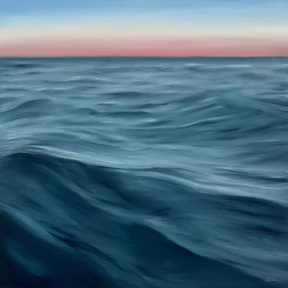 Modern_Contemporary_Seascape_Fine_Art_oil_painting_by_magda_malak_Evening Light 