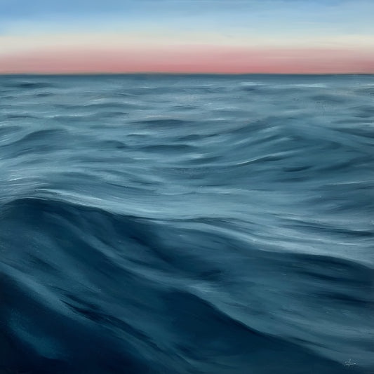 Modern_Contemporary_Seascape_Fine_Art_oil_painting_by_magda_malak_Evening Light 