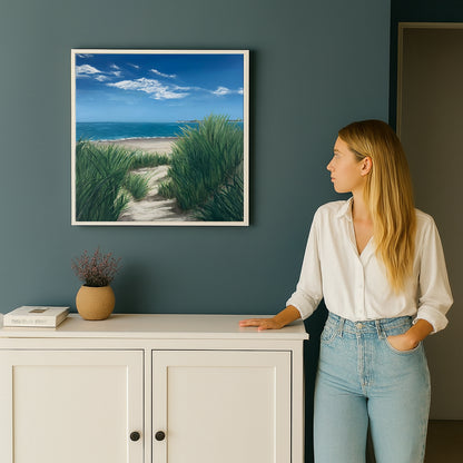 Modern_Contemporary_Seascape_Fine_Art_oil_painting_by_magda_malak_the Sanctuary British Coast Dorset
