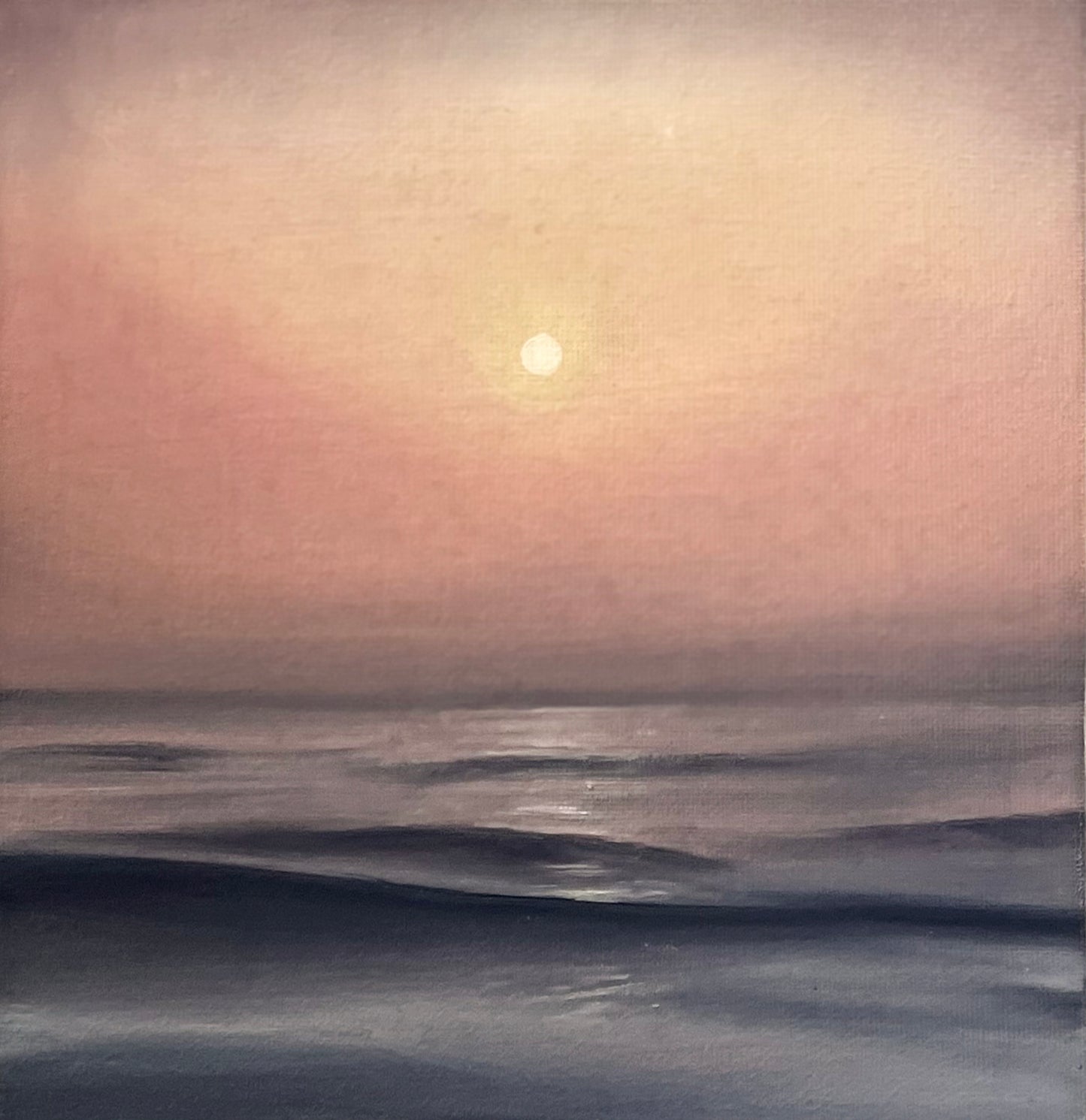 Modern_Contemporary_Seascape_Fine_Art_oil_painting_by_magda_malak_the Solstice Glow