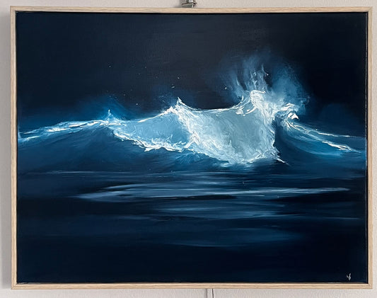 Modern_Contemporary_Seascape_Fine_Art_oil painting quiet surge by magda malak
