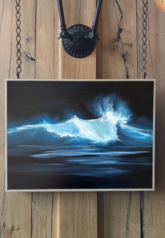 Modern_Contemporary_Seascape_Fine_Art_oil painting quiet surge by magda malak
