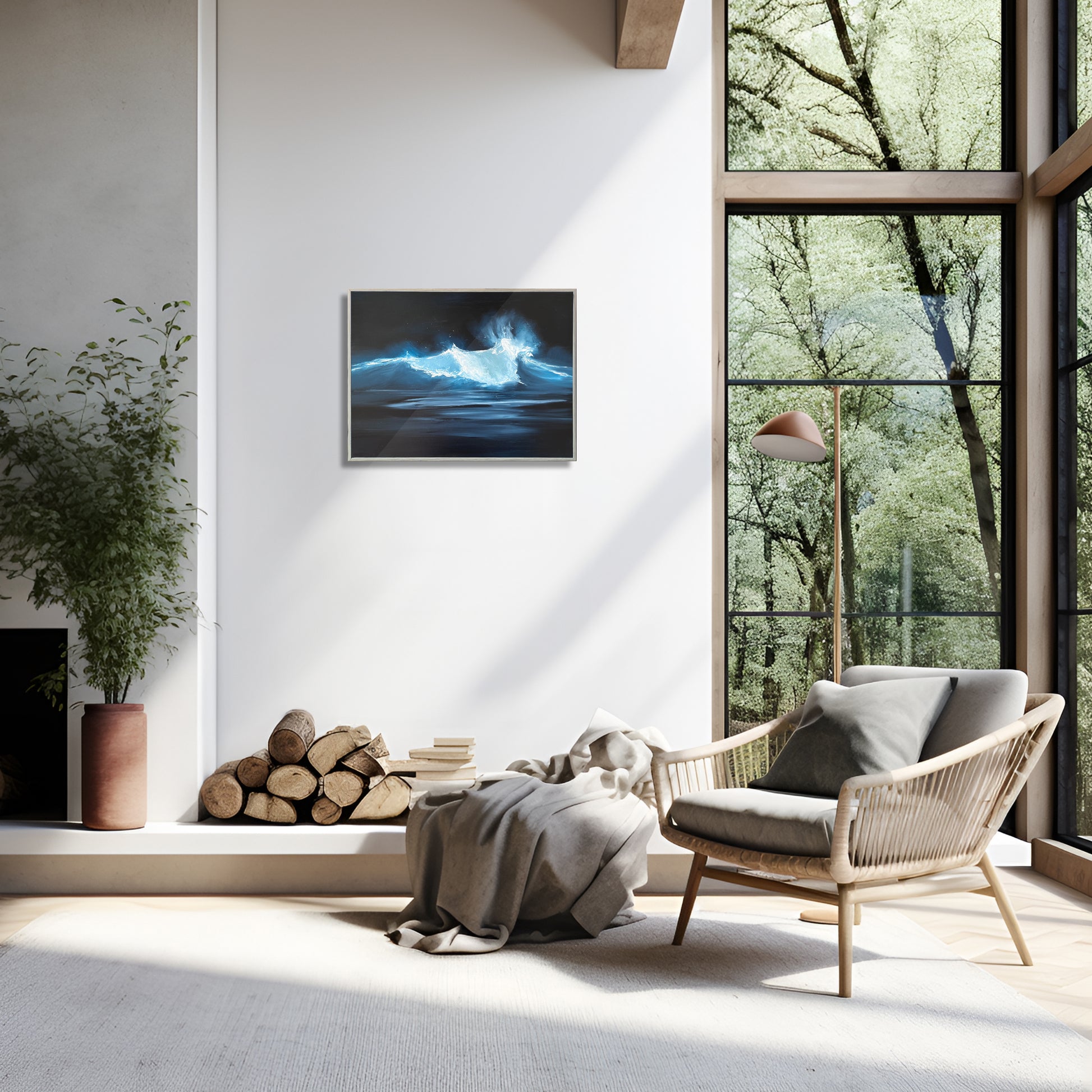 Modern_Contemporary_Seascape_Fine_Art_oil painting quiet surge by magda malak