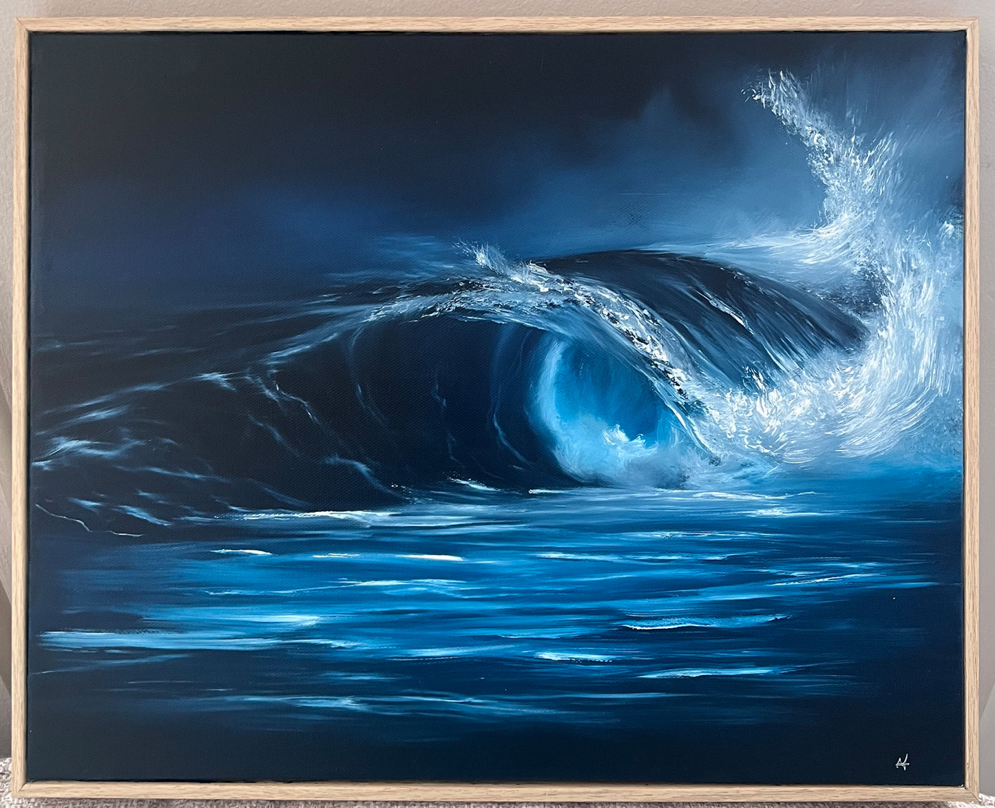 Modern_Contemporary_Seascape_Fine_Art_oil painting quiet unleashed by magda malak