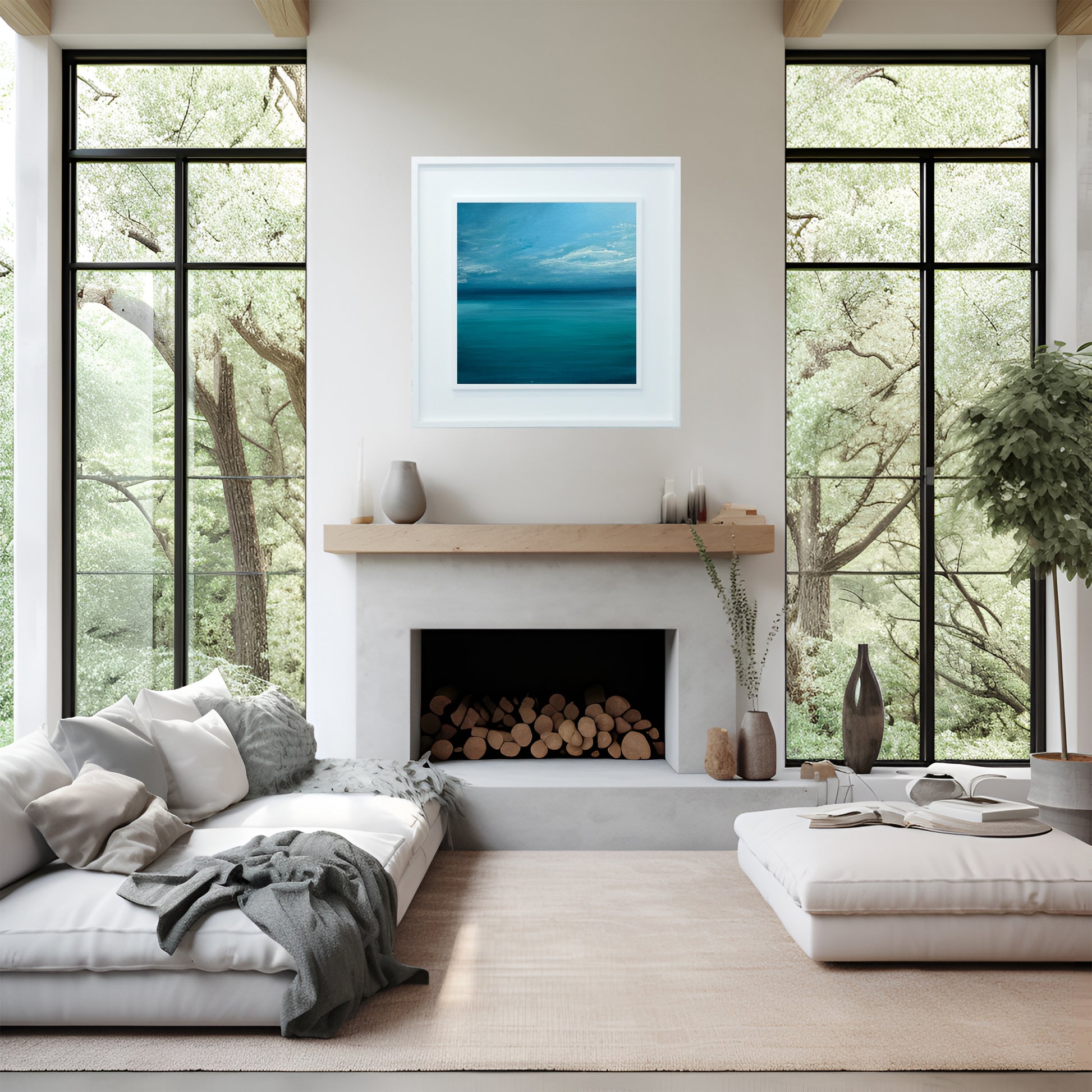 Open Waters 09 Contemporary Seascape Wall Art - Magda Malak Art