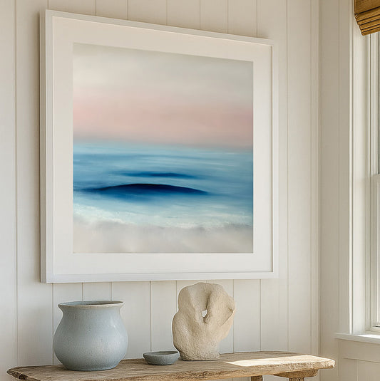Refuge- Abstract Seascape Fine Art Print on Paper