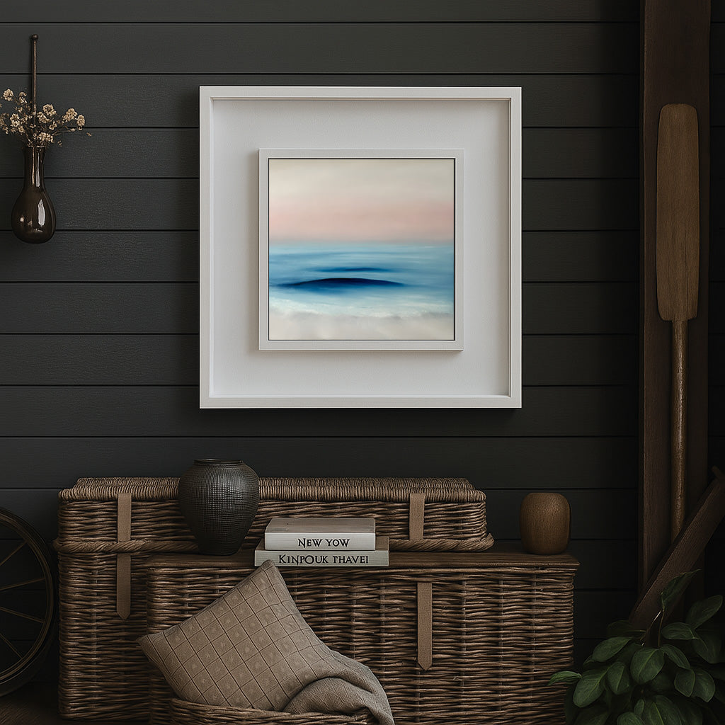 Refuge- Original Abstract Seascape Fine Art by Magda Malak