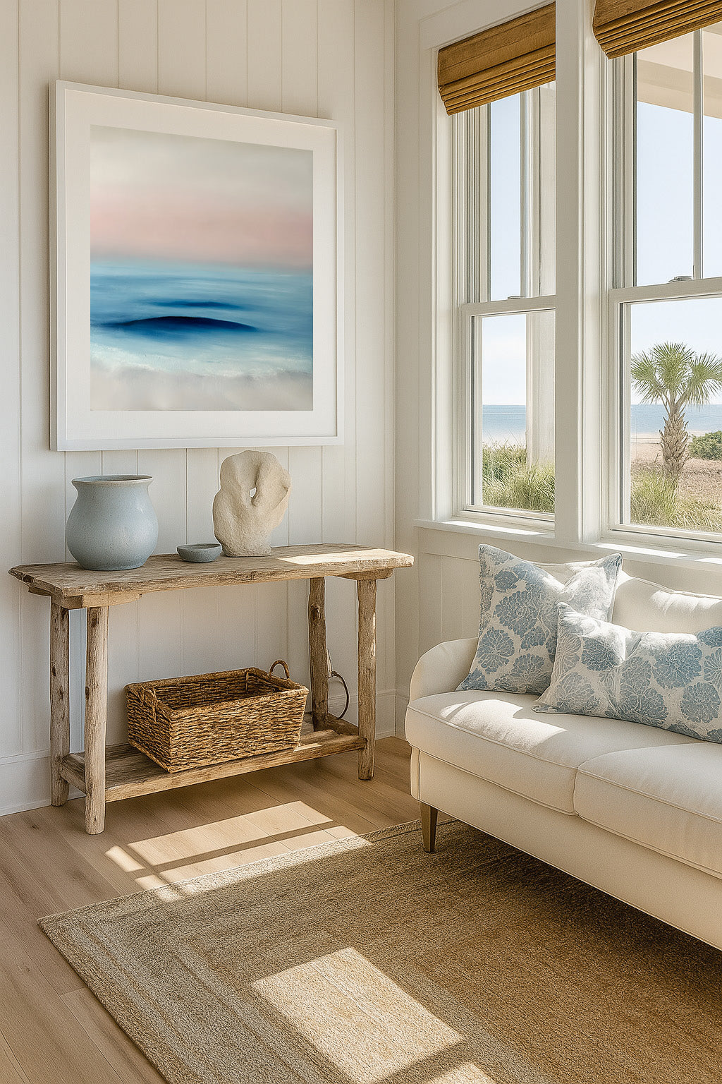 Refuge- Abstract Seascape Fine Art Print on Paper