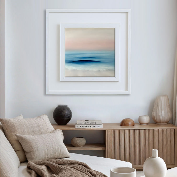 Refuge- Original Abstract Seascape Fine Art by Magda Malak