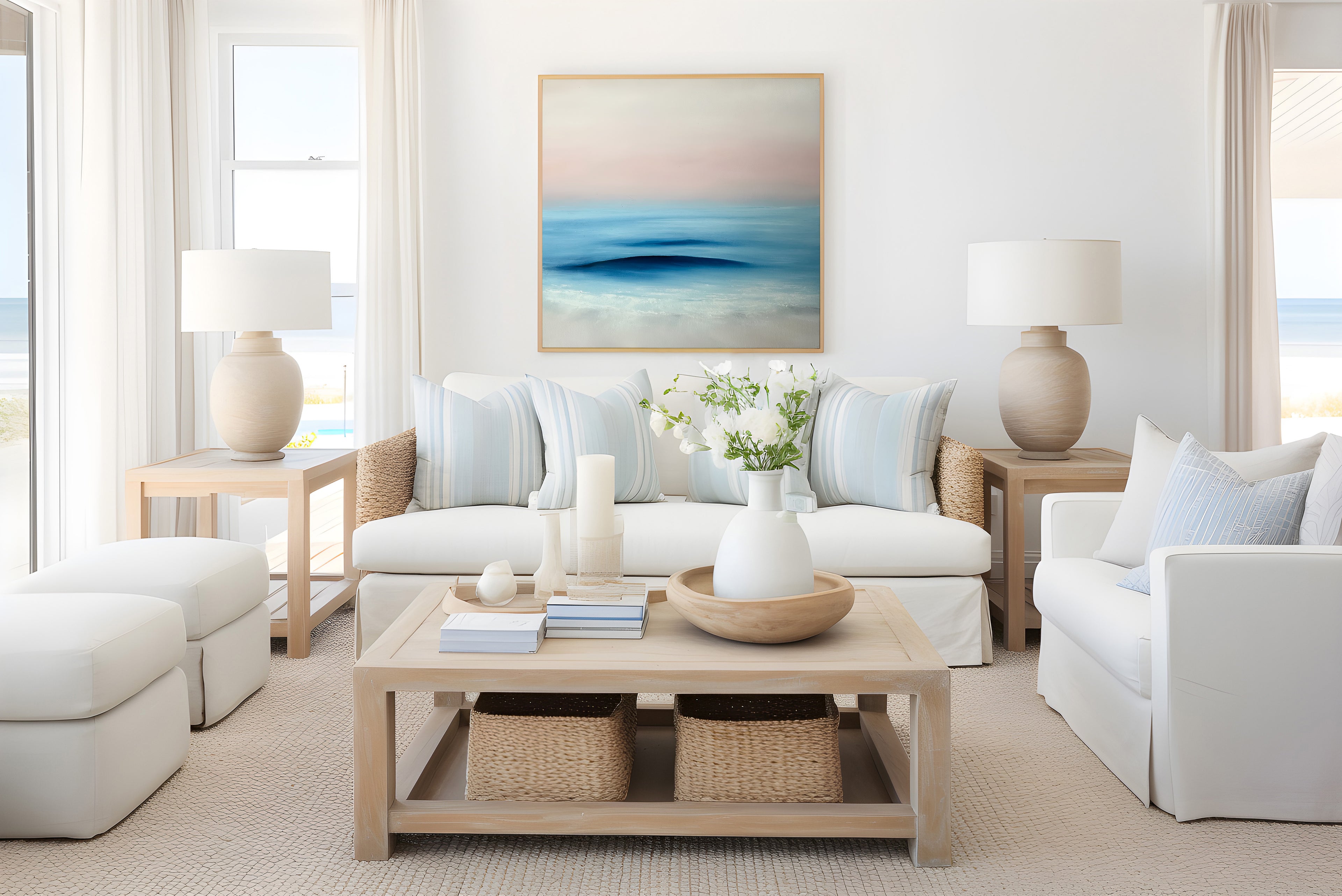 Refuge- Fine Art Abstract Seascape Canvas Print