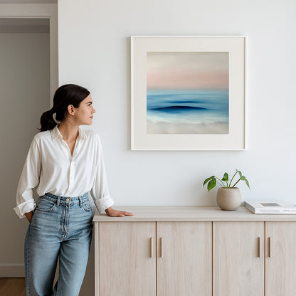 Refuge- Abstract Seascape Fine Art Print on Paper
