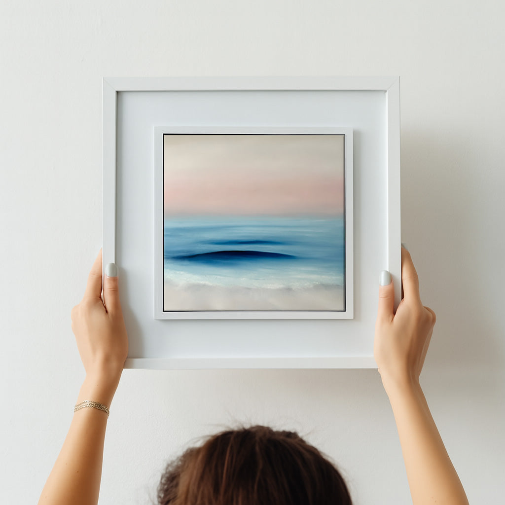 Refuge- Original Abstract Seascape Fine Art by Magda Malak
